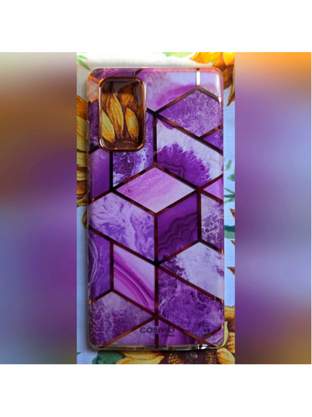 Galaxy Note 20 5g 6.7" Purple Geometric Phone Case NWT